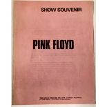 PINK FLOYD SHOW SOUVENIR BOOK. Very rare original 1972 Pink Floyd UK 'show souvenir' program from