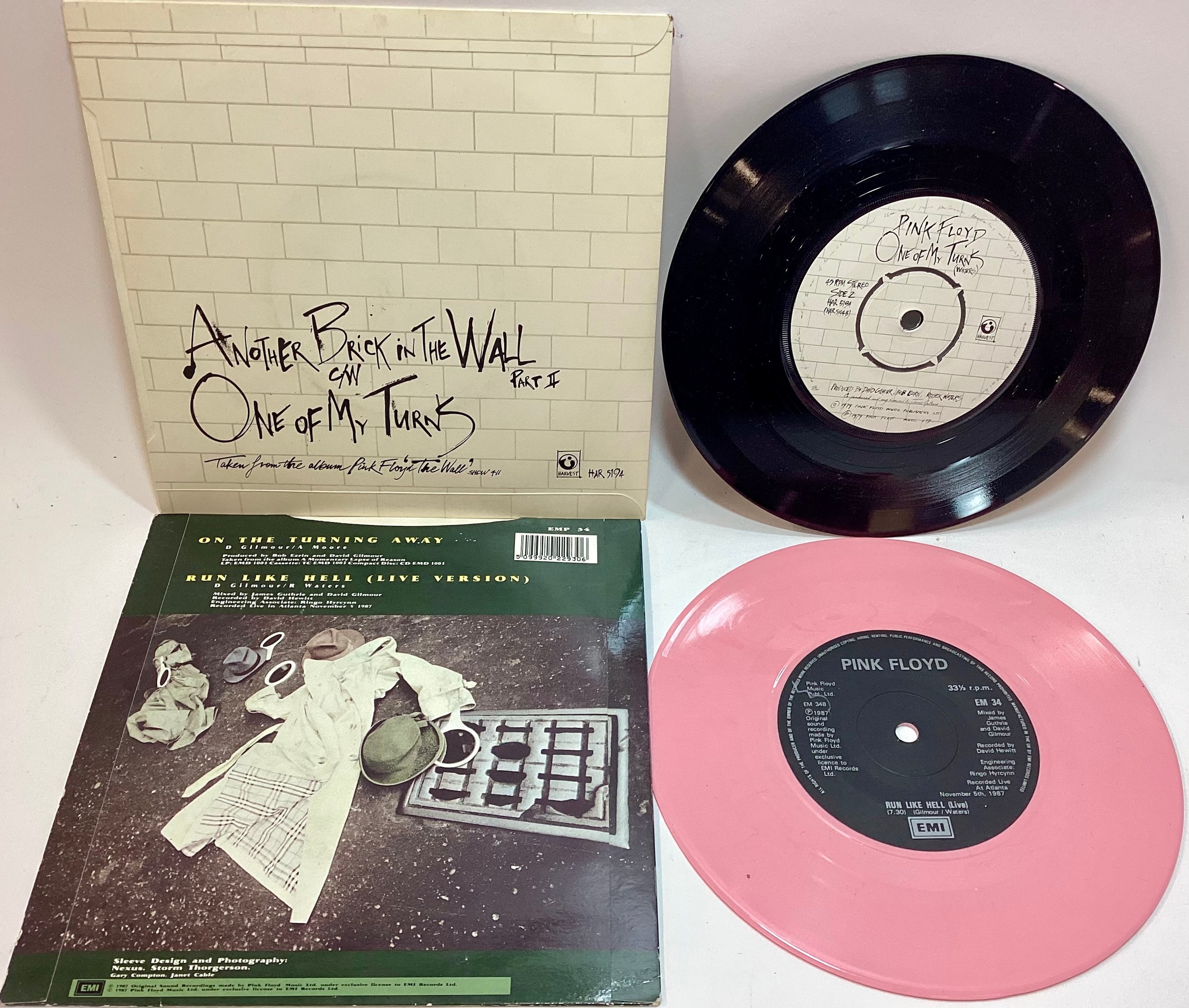 PINK FLOYD - ‘ON THE TURNING AWAY & ANOTHER BRINK IN THE WALL’ 7” SINGLES. On HARVEST HAR 5194 - Image 2 of 2