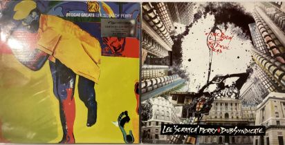 LEE ‘SCRATCH’ PERRY VINYL LP RECORDS X 2. Titles here include ‘Time Boom X De Devil Dead’ on