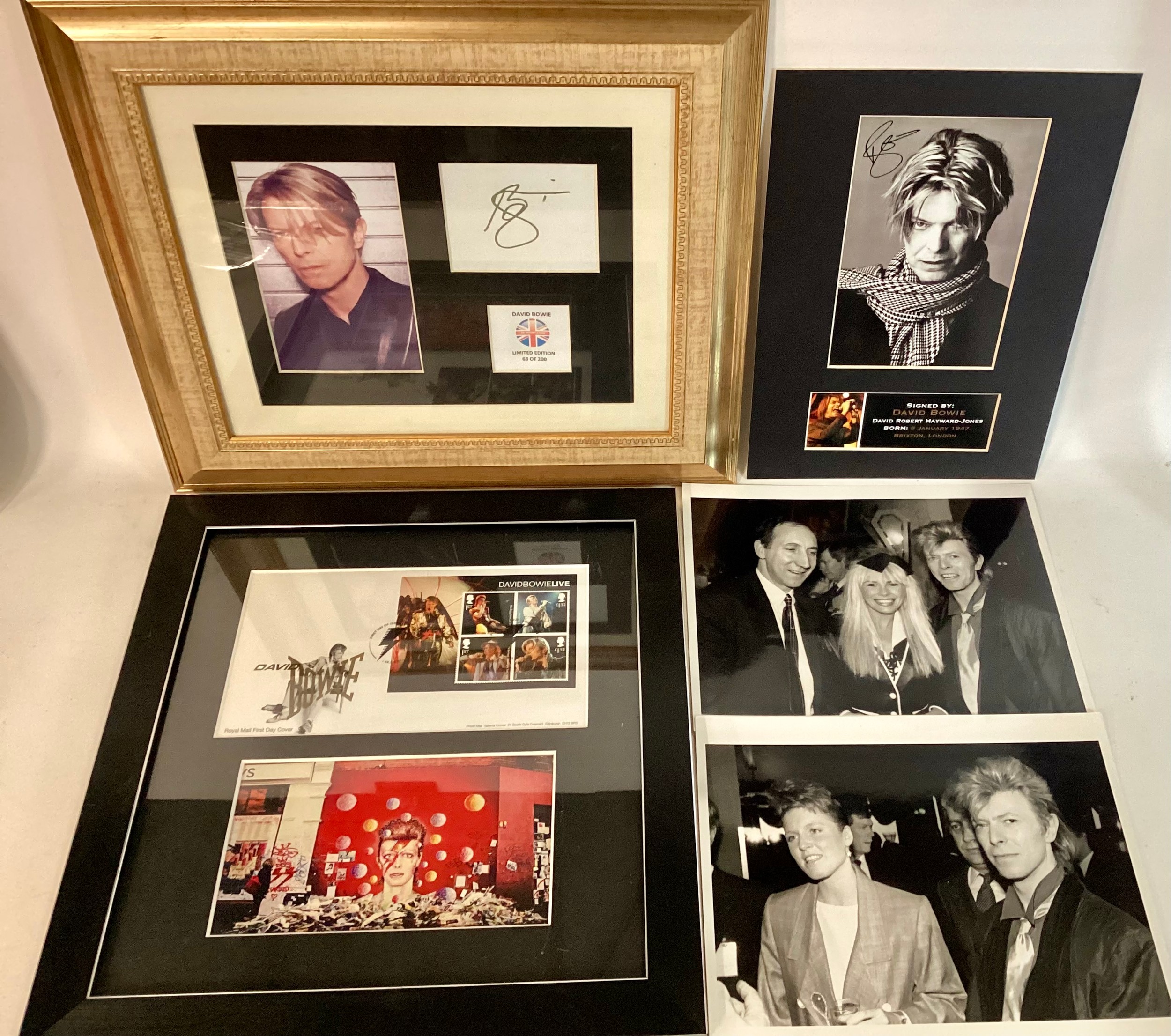 DAVID BOWIE ITEMS OF INTEREST X 5. Here we find 2 b/w press photos taken by David Koppel (Fleet