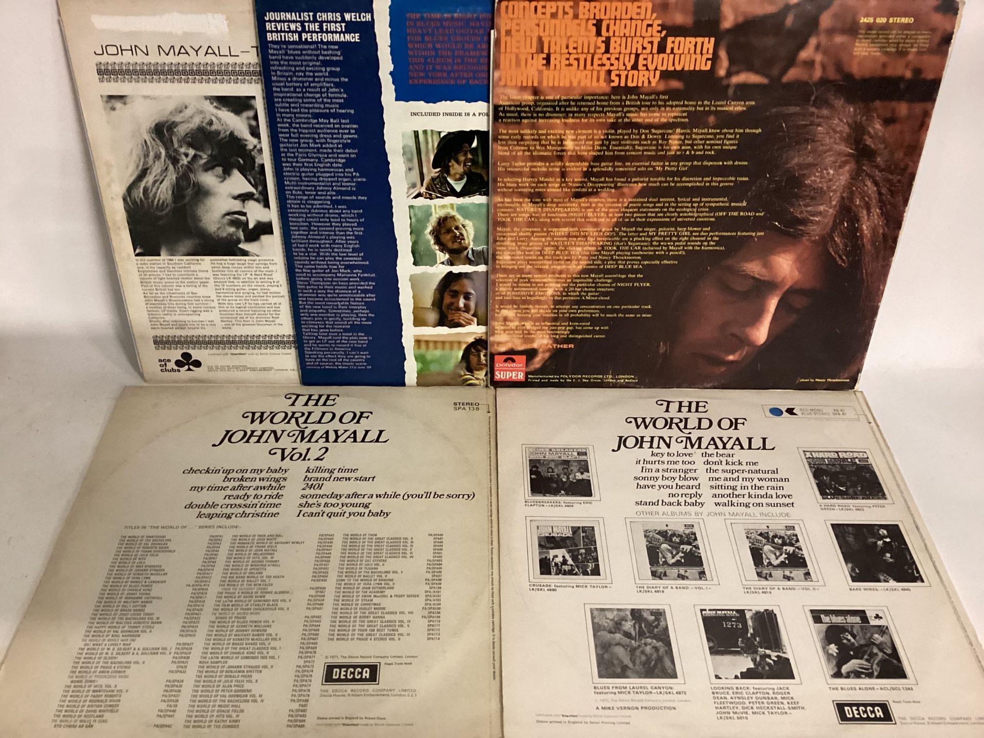 COLLECTION OF 5 JOHN MAYALL ALBUMS. - Image 2 of 2