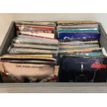 BOX OF VARIOUS ROCK / PUNK RELATED VINYL SINGLES. Here we find a wide selection of various singles