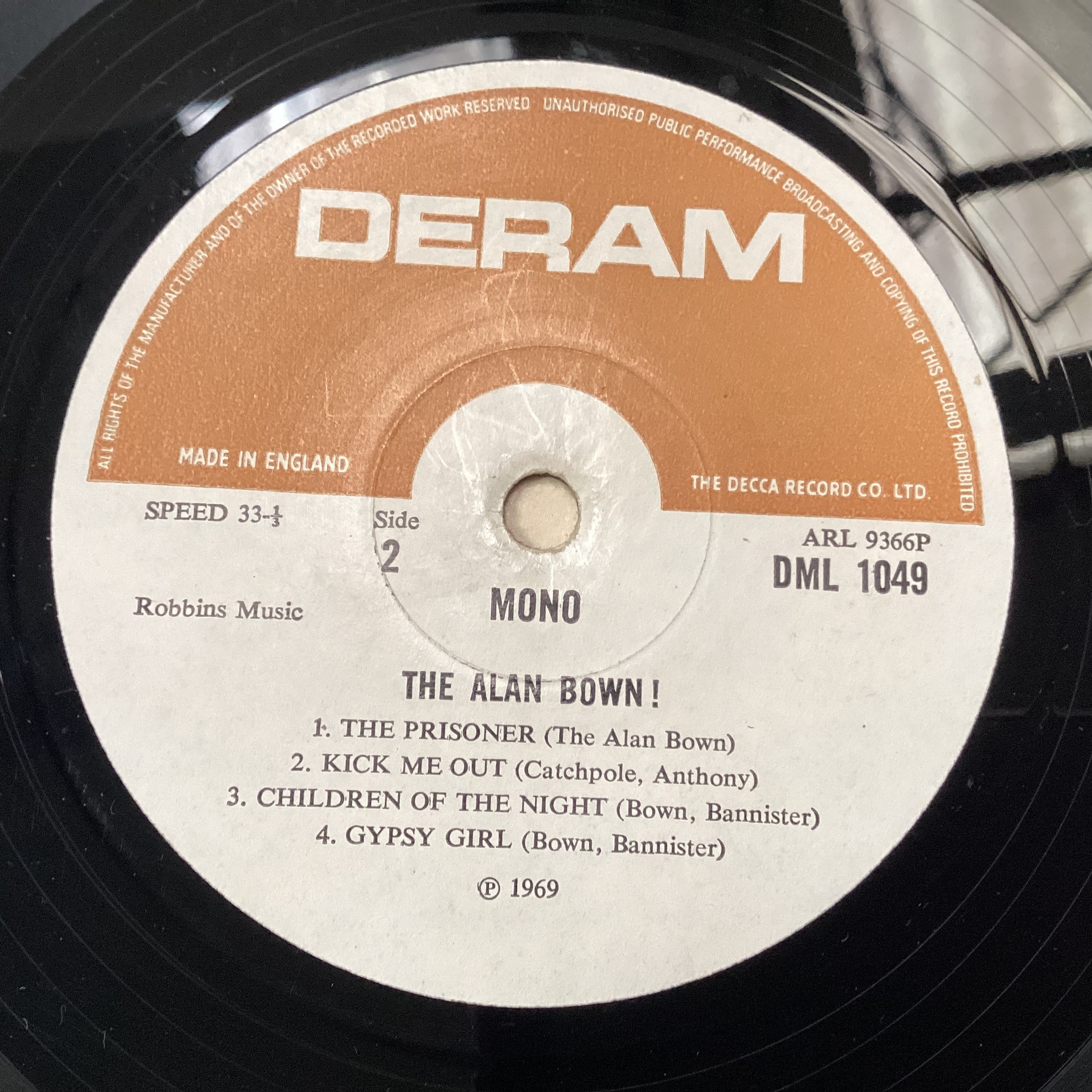 THE ALAN BOWN! DERAM VINYL ALBUM. This vinyl record is in VG+ condition and is on Mono Deram Records - Bild 4 aus 4