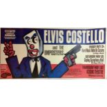 ELVIS COSTELLO AND THE IMPOSTERS SILKSCREEN POSTER. SPEED. This silkscreen poster is from their