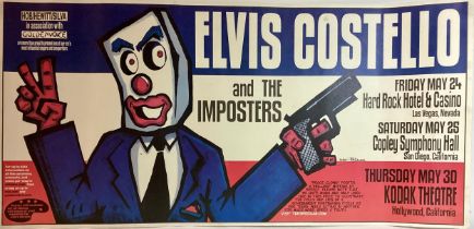 ELVIS COSTELLO AND THE IMPOSTERS SILKSCREEN POSTER. SPEED. This silkscreen poster is from their