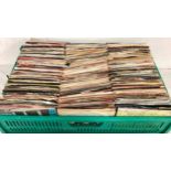 LARGE TRAY OF VARIOUS 7” HIT SINGLES. Generally covering many genres and years and found in