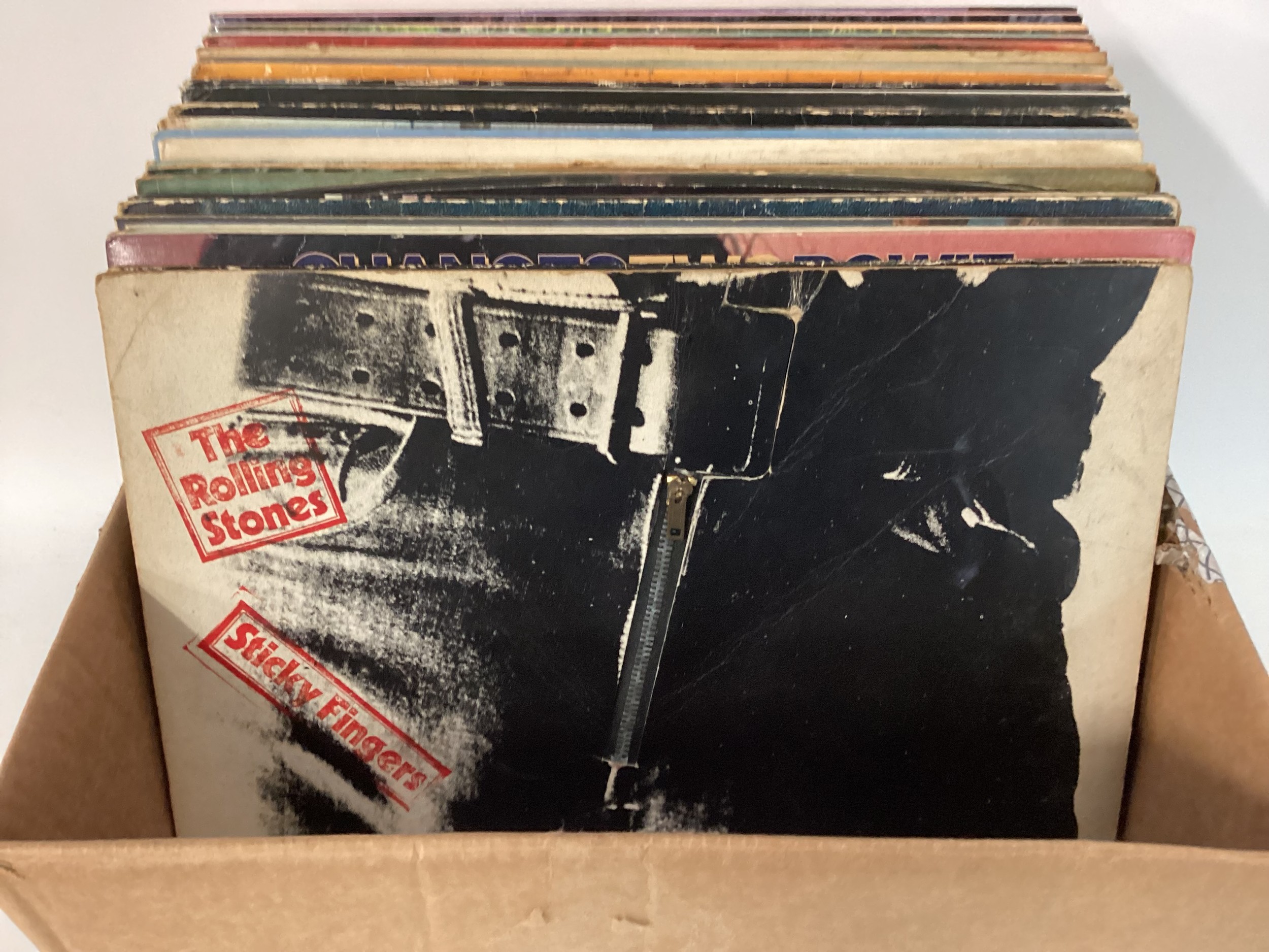 BOX OF VARIOUS ROCK & POP VINYL LP RECORDS. Containing various genres and including artists - Marvin