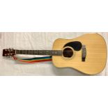 HONDO ACOUSTIC 6 STRING GUITAR. This is model No. H35 which is from the early 1980's and a copy of