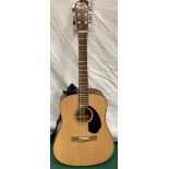 SIX STRING FENDER DREADNOUGHT ACOUSTIC GUITAR. Found here in Ex condition with model No. CD-60S. Has