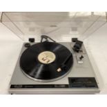 PIONEER STEREO TURNTABLE PL-560. This is a belt drive semi automatic turntable. Powers up and