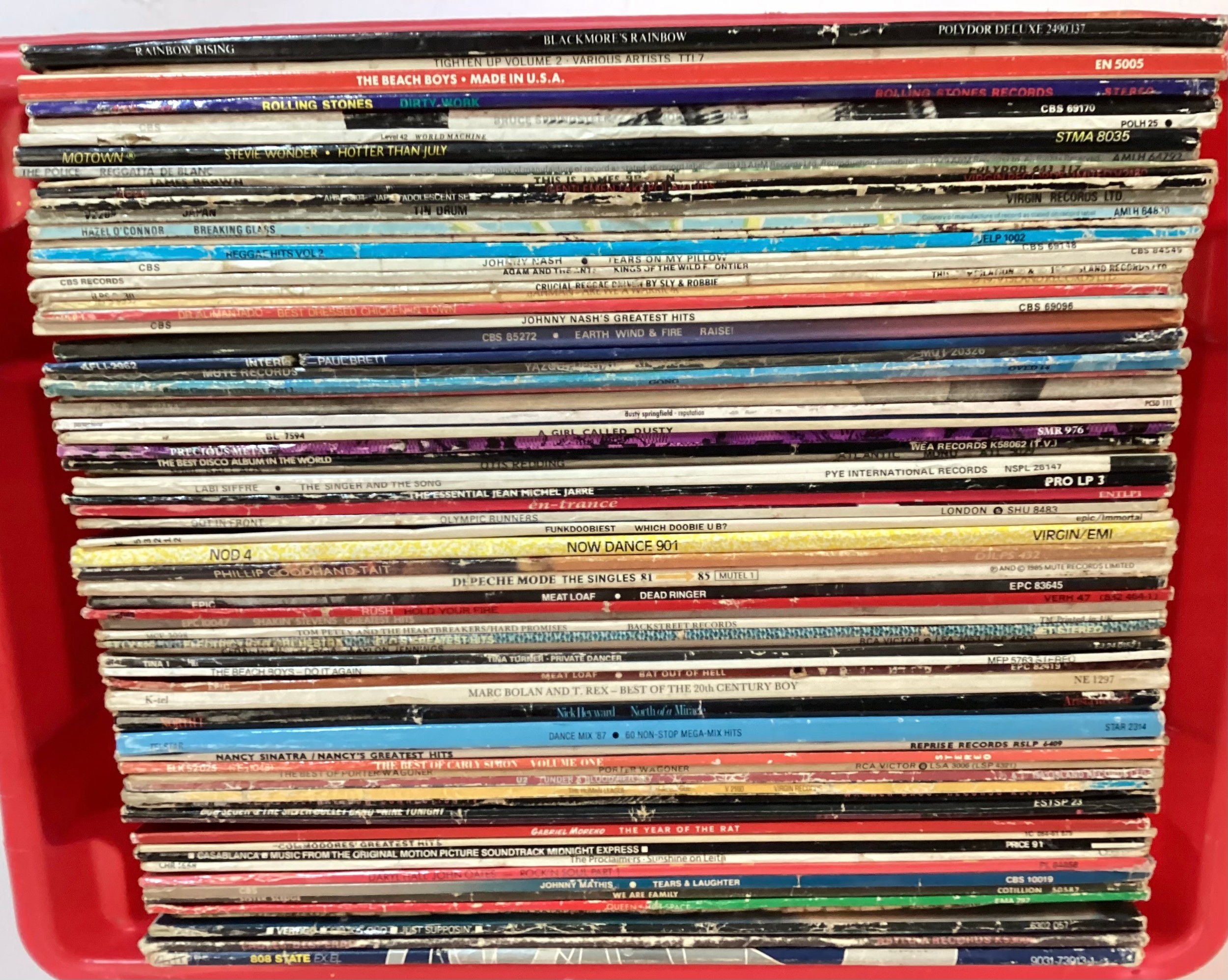 LARGE CRATE OF VARIOUS POP / ROCK RELATED VINYL LP RECORDS. This box contains an assortment of - Image 2 of 5