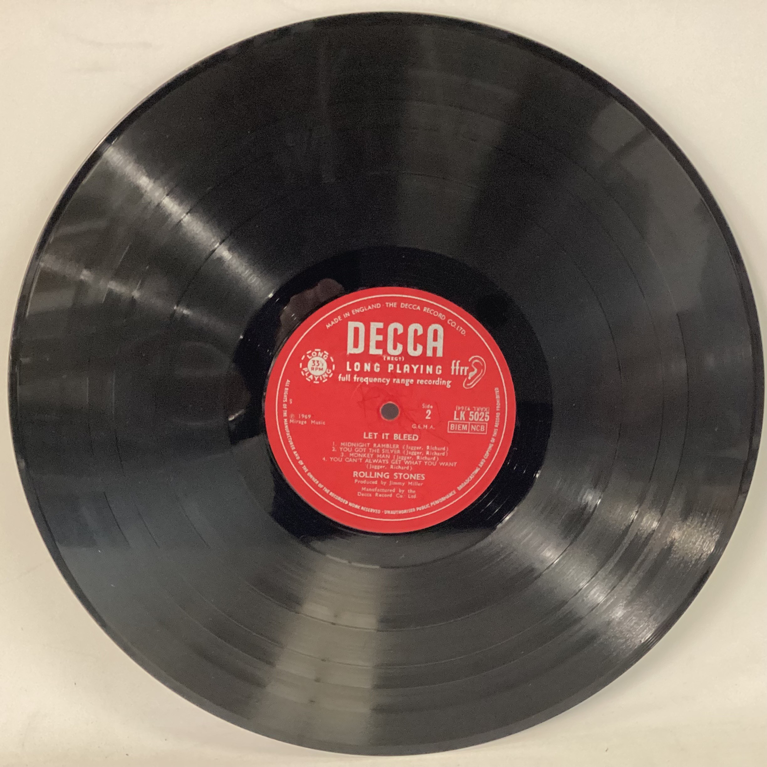 ROLLING STONES ‘LET IT BLEED’ UNBOXED DECCA LP. Great album found here with unboxed Decca label logo - Image 5 of 5
