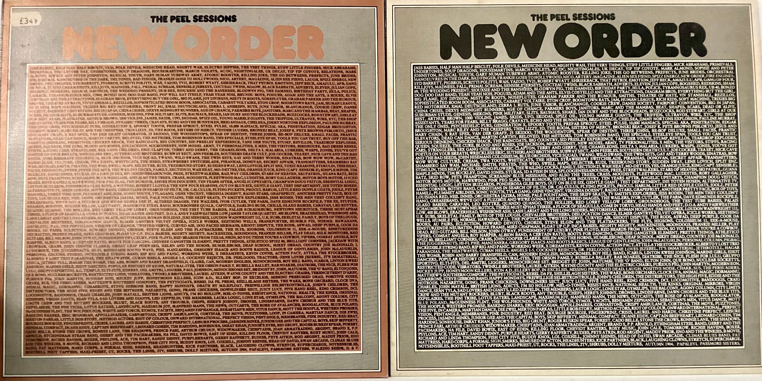 NEW ORDER PEEL SESSIONS X 2 VINYL RECORDS. Both found here on Strange Fruit Record labels SFPS 001 &