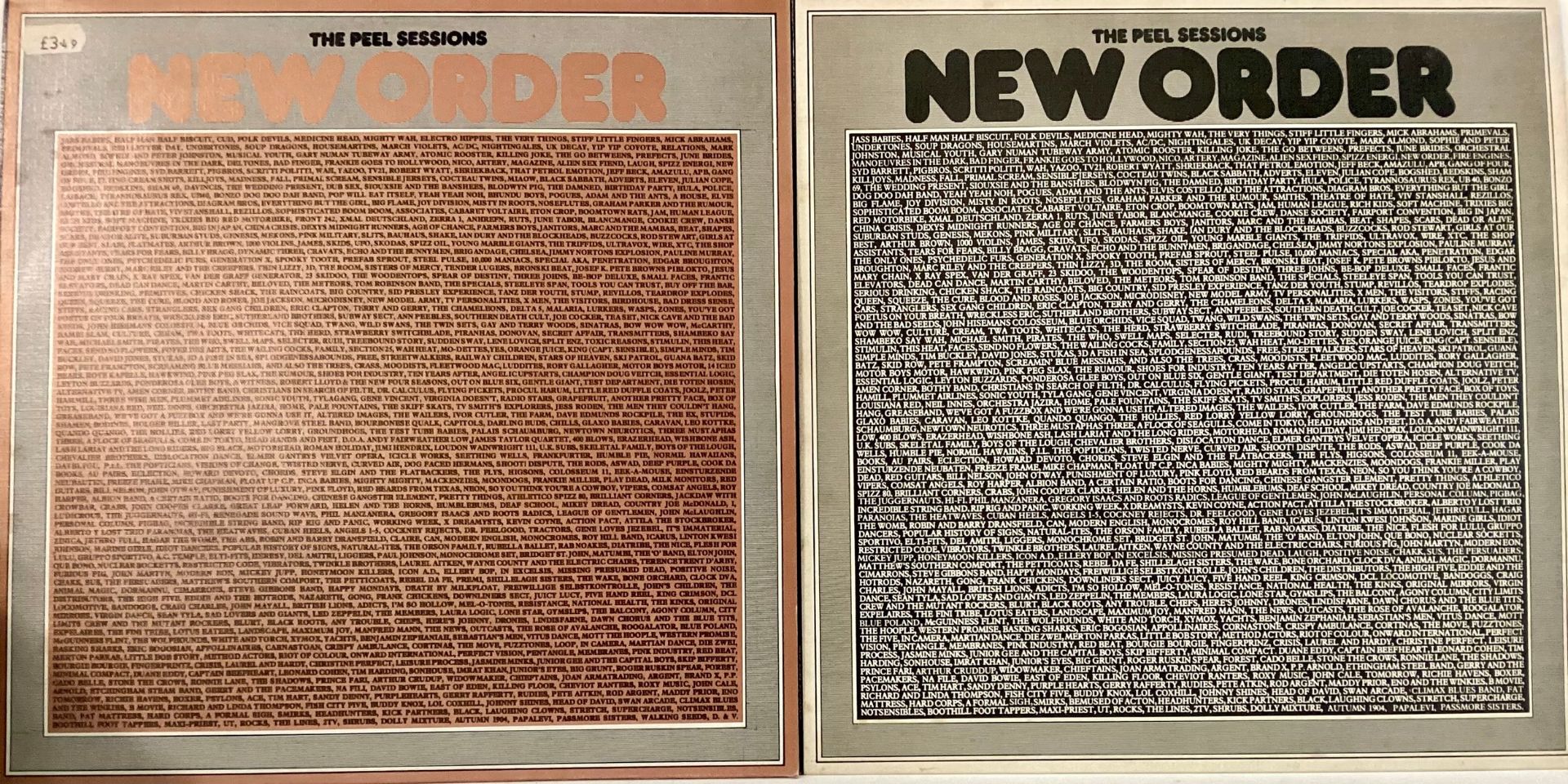 NEW ORDER PEEL SESSIONS X 2 VINYL RECORDS. Both found here on Strange Fruit Record labels SFPS 001 &