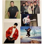 SELECTION OF 5 COLOUR SIGNED POP STAR PHOTO’S. here we have Artist’s - Lee Latch-Ford Evan’s from