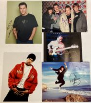 SELECTION OF 5 COLOUR SIGNED POP STAR PHOTO’S. here we have Artist’s - Lee Latch-Ford Evan’s from