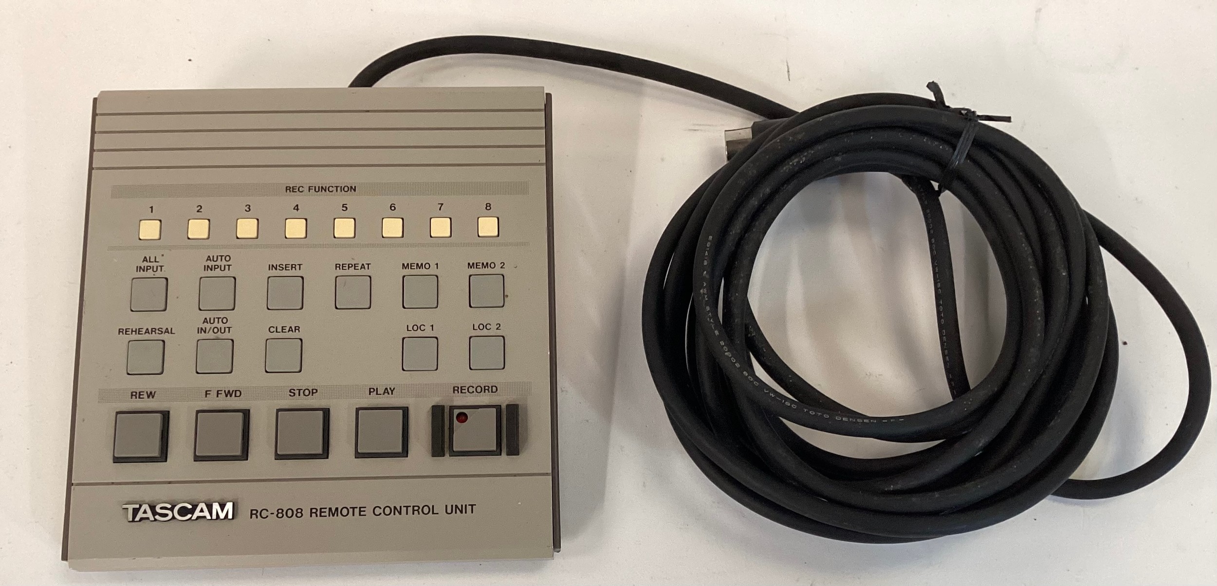 TASCAM RC-808 REMOTE CONTROL UNIT. Remote control for the legendary Tascam DA-88 digital tape