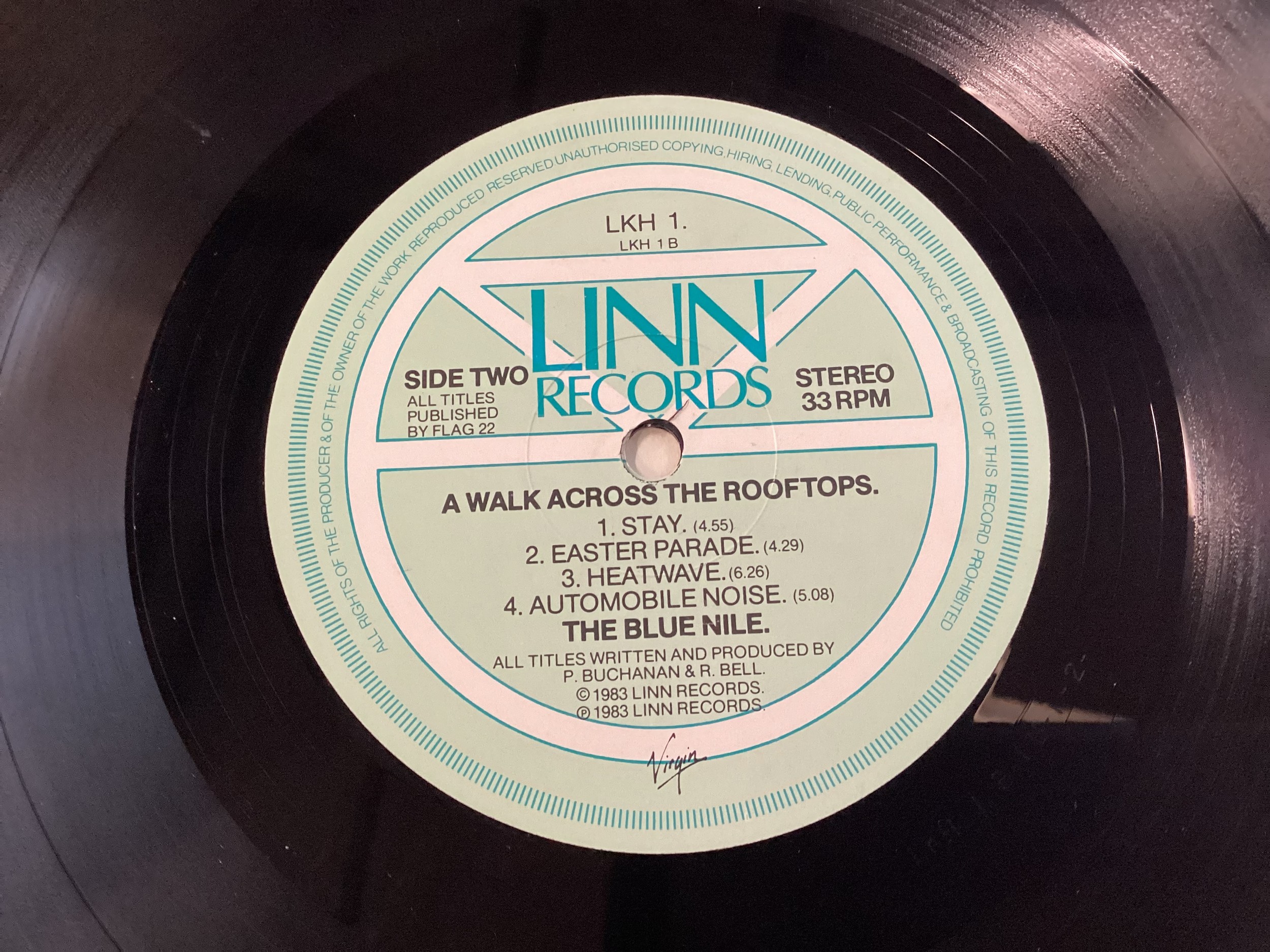 BLUE NILE ‘A WALK ACROSS THE ROOFTOPS’ VINYL LP. From 1983 this vinyl album is on Linn Records LKH 1 - Bild 3 aus 4