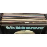 CASE OF VARIOUS ROCK AND POP VINYL LP RECORDS. Artists here include - The Rolling Stones - ABBA -