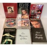 COLLECTION OF BOOKS AND MAGAZINES RELATING TO ELVIS PRESLEY. Great selection here including Hard