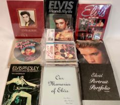 COLLECTION OF BOOKS AND MAGAZINES RELATING TO ELVIS PRESLEY. Great selection here including Hard