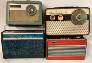 4 VARIOUS VINTAGE RADIOS. Makes here include - Robert’s - Fidelity - Ultra - Unknown make. All