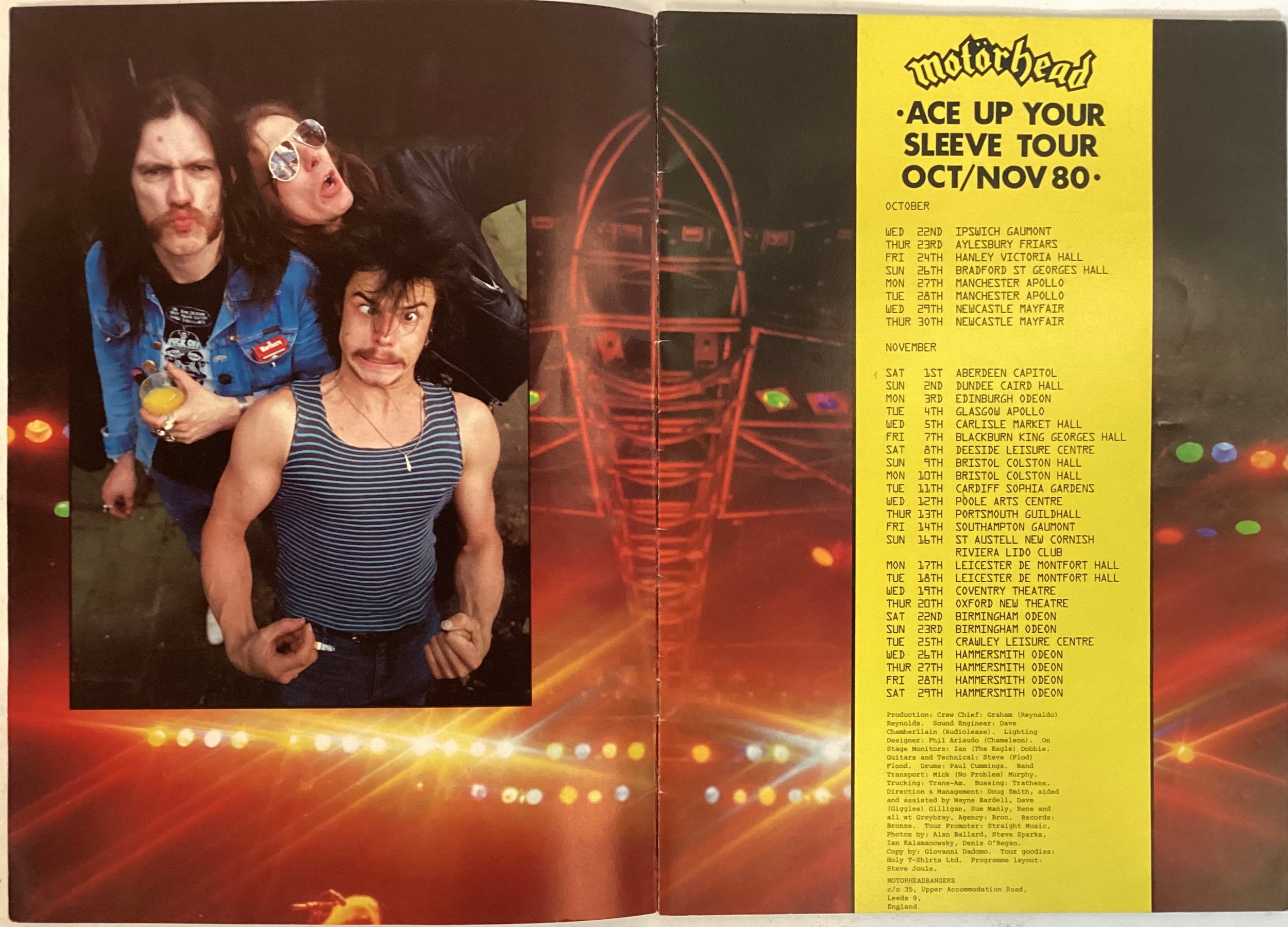 MOTÖRHEAD PROGRAMME SIGNED BY ALL 3 MEMBERS OF THE BAND. Motorhead ‘Ace Up Your Sleeve’ Tour Concert - Bild 7 aus 7