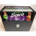 CASE OF VARIOUS ROCK AND POP VINYL LP RECORDS. These vinyls are all found in Ex conditions and