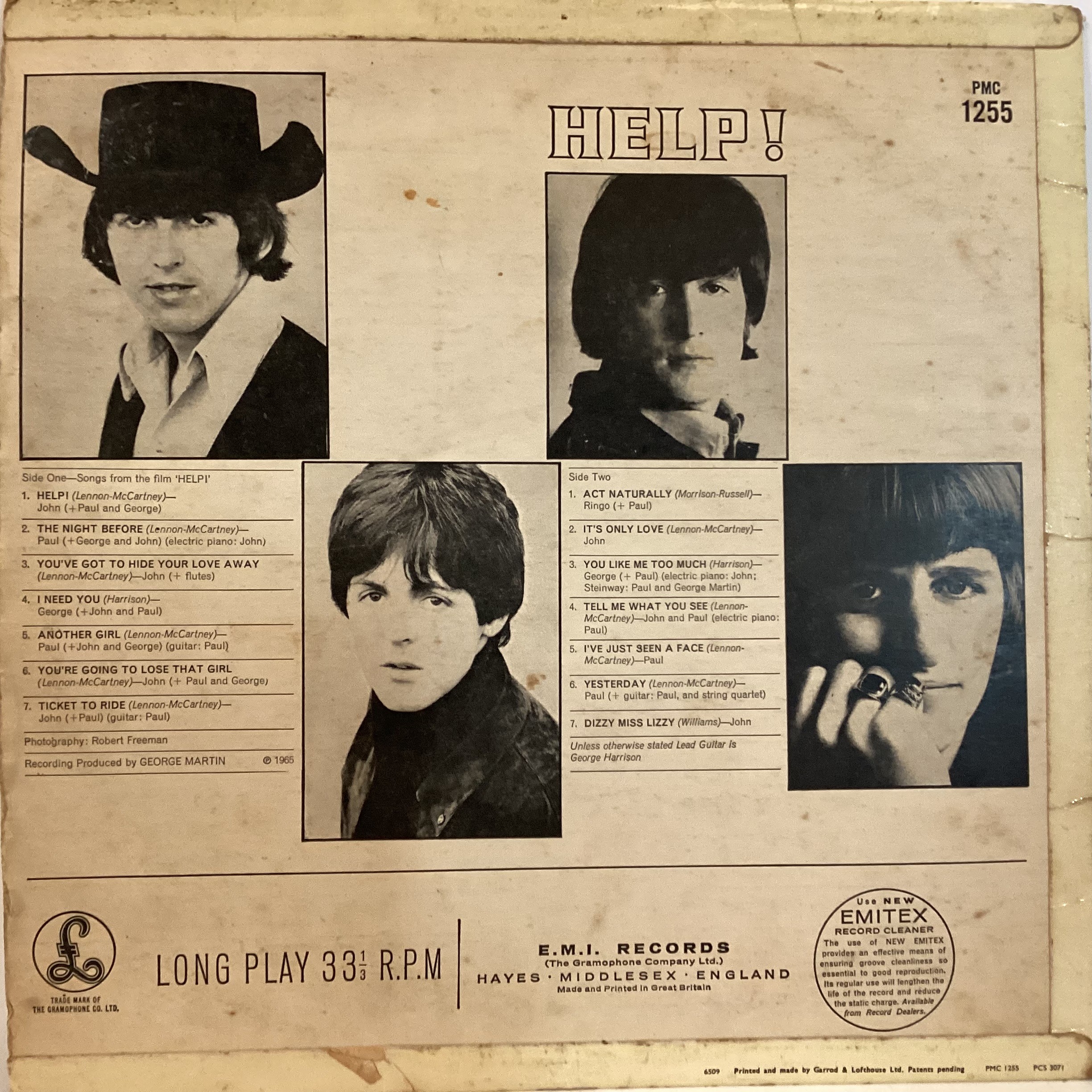 THE BEATLES VINYL LP RECORDS X 2. First we have a copy of ‘Help!’ On Parlophone PMC 1255 released in - Bild 9 aus 9