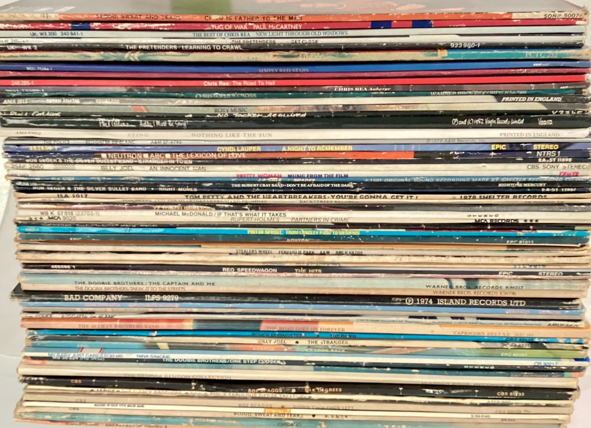 LARGE BOX OF VARIOUS ROCK AND POP RELATED VINYL ALBUMS. Artists in this lot include - Dire Straits - - Image 2 of 5