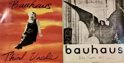 BAUHAUS VINYL 12” SINGLES X 2. Copies of ‘Ziggy Stardust’ on Beggars Banquet BEG 83T and ‘Bela