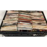 TRAY OF VARIOUS SINGLE 45RPM RECORDS. These are found in various conditions and cover various