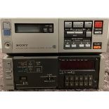 SONY TUNER AND BETAMAX VIDEO CASSETTE RECORDER. These 2 units both power up and consist of a PAL