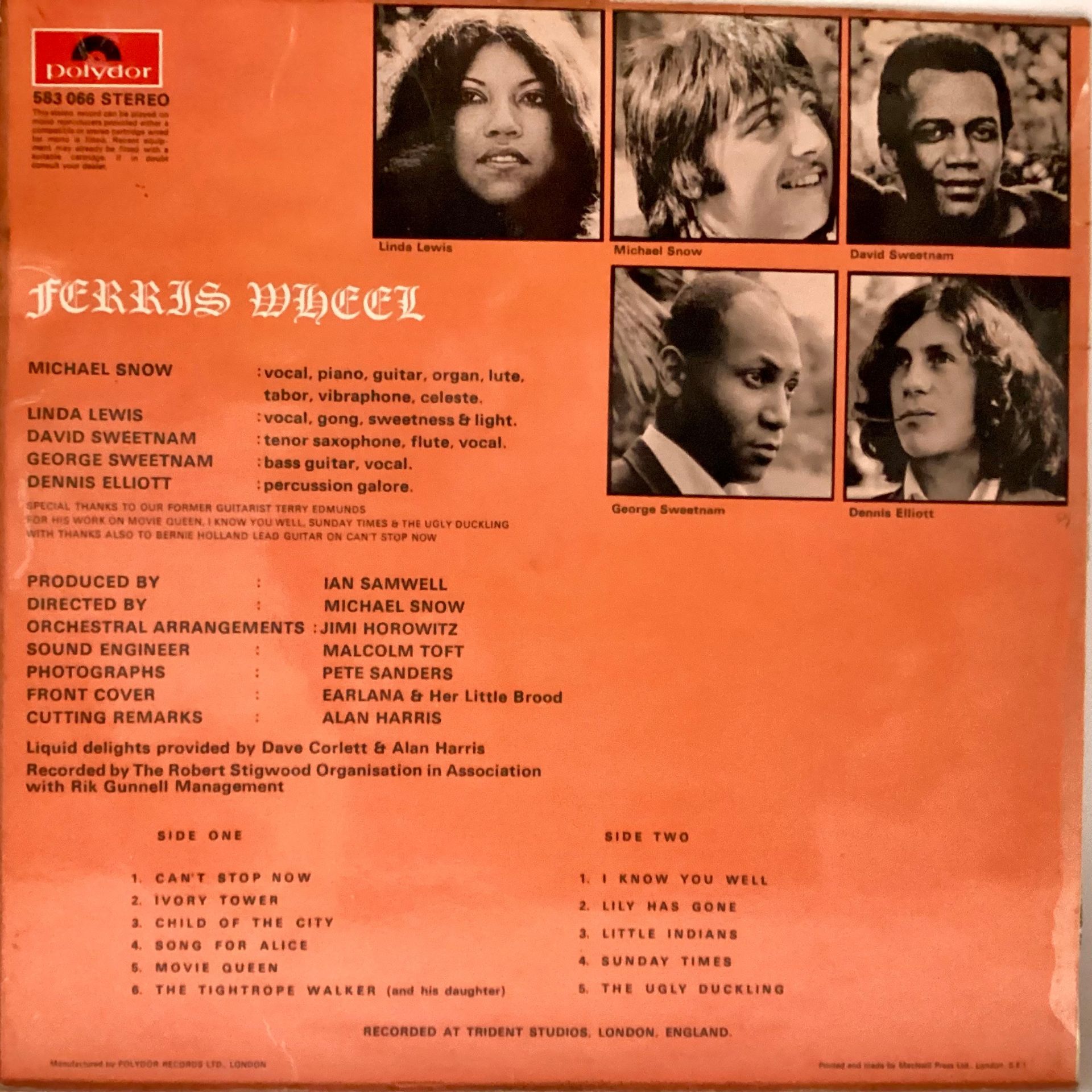 FERRIS WHEEL SELF TITLED VINYL LP FEATURING LINDA LEWIS. This album is in Ex condition and found - Image 2 of 6