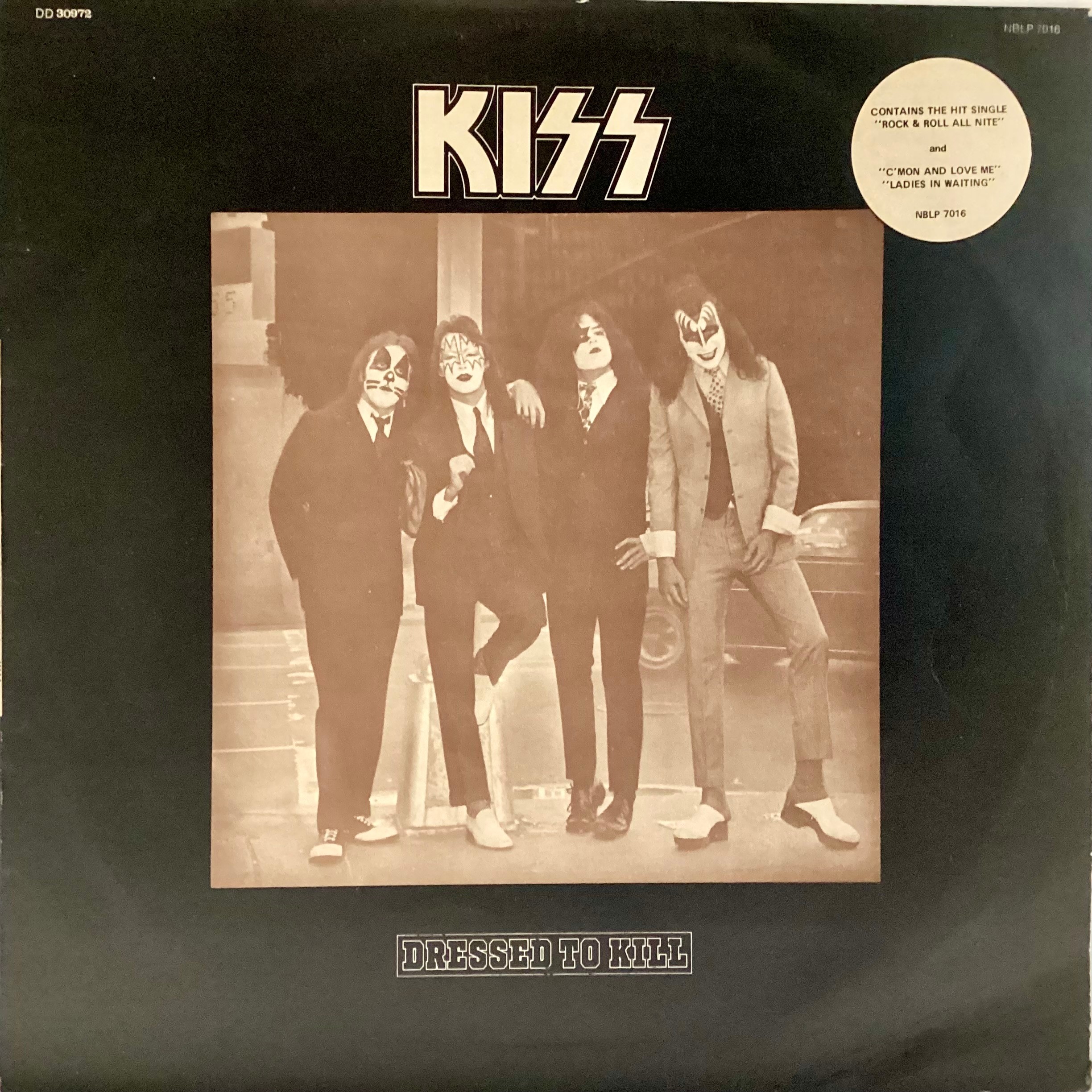 KISS ‘DRESSED TO KILL’ 1st ISRAELI PRESS VINYL ALBUM. From 1975 on Casablanca Records NBLP 7016.