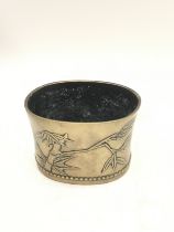 Chinese bronze incense burner with stamp. 7x11cm