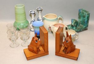 Vintage collectibles to include Susie Cooper jugs and Shelley vases