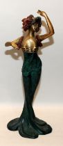 Art Nouveau bronze figure of a dancing lady in the manner of Bonnefond. 41.5cms tall