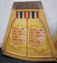 Vintage wooden hand painted carnival fairground game board Measuring 146x143cm. OPTION TO BUY MORE