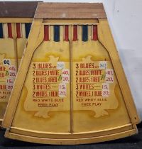 Vintage wooden hand painted carnival fairground game board Measuring 146x143cm. OPTION TO BUY MORE