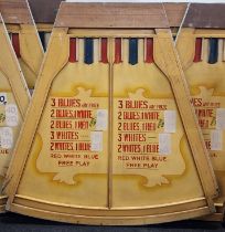 Vintage wooden hand painted carnival fairground game board Measuring 146x143cm. OPTION TO BUY MORE