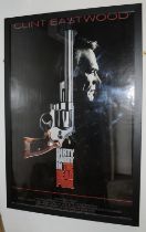 Original cinema poster "Dirty Harry" In The Dead Pool starring Clint Eastwood framed 95x65cm