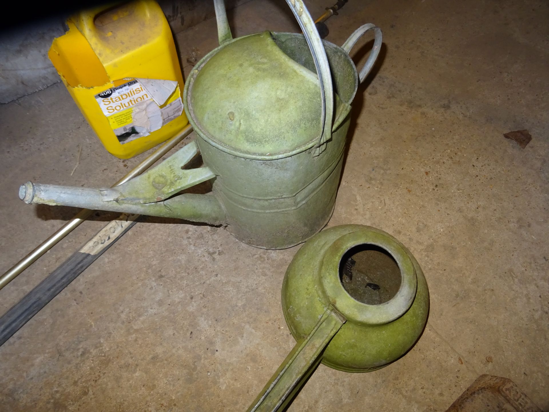 PAIR OF TIN WATERING CANS