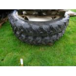 SET OF REAR ROW CROP WHEELS AND TYRES 270/95 R 48