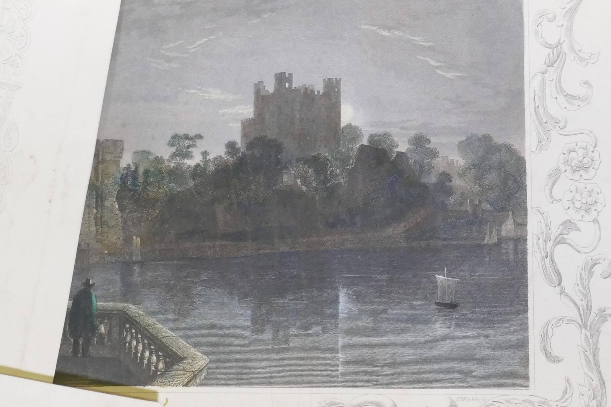 A collection of C18th and C19th hand coloured topographical engravings, London, home counties, Hever - Image 12 of 12