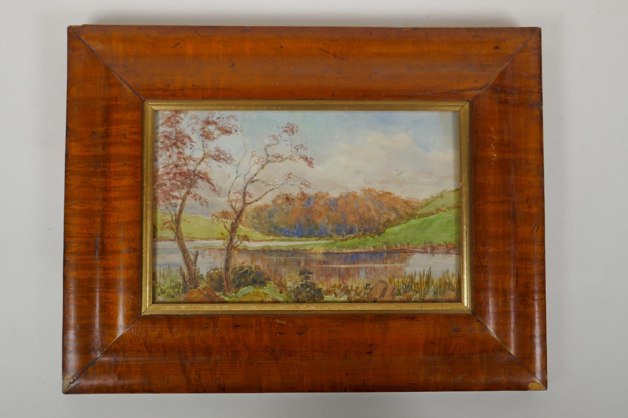 R.D. Perceval, Portulla wood from Roughal Ford, Northern Ireland, C19th watercolour landscape in a - Image 2 of 5