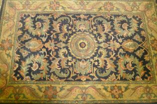 An Indian Aga full pile tea washed wool carpet, 160 x 250cm