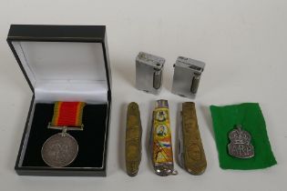 A WWII Africa Service medal awarded to W.R. McLeod 75468, a silver Air Raid Precautions (ARP)