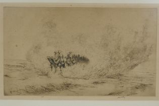 James McBey, (Scottish, 1883-1959), Dust, Beersheba, 1917/1920, drypoint etching, signed and