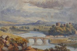 River landscape, bears gallery label verso 'Myles Birket Foster, and some provenance', C19th